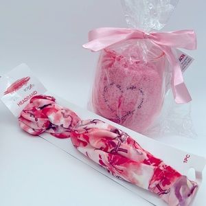 Breast Cancer Pink Ribbon “Live Breathe Fight” Gift Set - Tumbler Socks H…